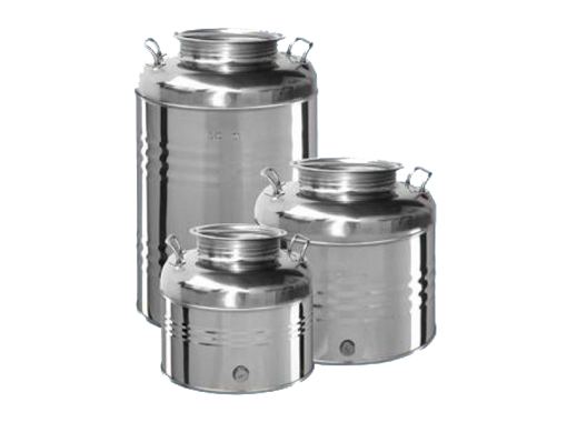 Immagine di Bidoni contenitori in acciaio inox per olio OliVari 50 Lt.