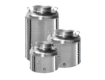 Immagine di Bidoni contenitori in acciaio inox per olio OliVari 30 Lt.