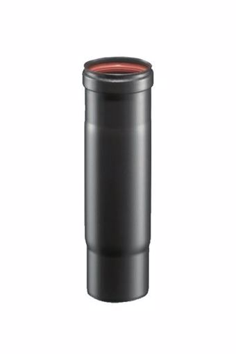 Immagine di Tubo Nero Opaco Stufe a pellet Ala Aeternum ø 8 cm H. 25 cm 