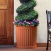 Immagine di VASO FIORIERA ROMA A MURO SEMICIRCOLARE CM 27X52X49H COLORE: TERRACOTTA