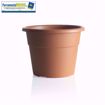 Immagine di Vaso in plastica circolare per piante diametro: cm 25 colore: terracotta serie: hedera