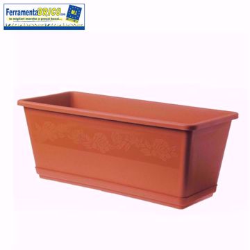 Immagine di FIORIERA RETTANGOLARE 50 CM BALCONELLA COLORE: TERRACOTTA