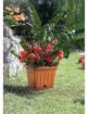 Immagine di VASO QUADRATO 30X30 CM IN PLASTICA PER FIORI/PIANTE COLORE: TERRACOTTA SERIE: TERRA