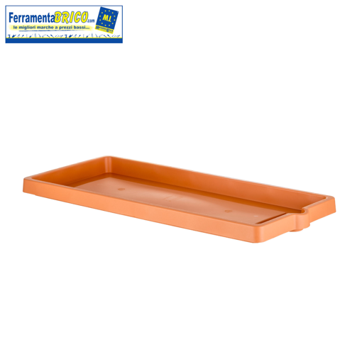 Immagine di SOTTOVASO FIORIERA EFFETTO LEGNO CM 80 COLORE: COTTO CHIARO