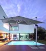Immagine di OMBRELLONE INES BRACCIO 3X3 GRIGIO SCURO ANODIZZATO CON LED