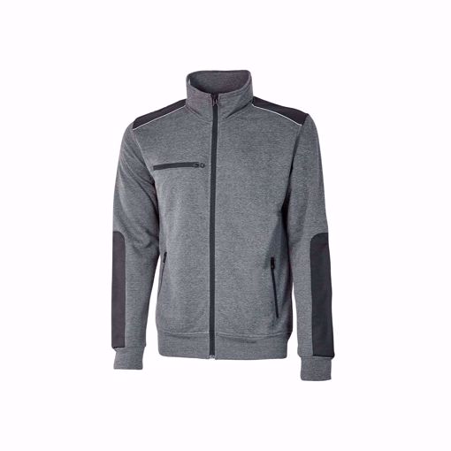 Immagine di FELPA FULL ZIP FELPATA SNUG GREY METEORITE