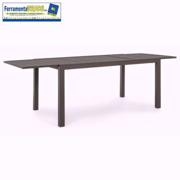 Picture of TAVOLO ALLUNGABILE HILDE COFFEE  160-240X90 CM  ALLUMINIO
