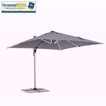 Immagine di Ombrellone Ines 3x4 Grigio chiaro braccio antracite