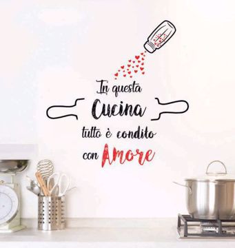 Immagine di Adesivo da parete Cucina Amore
