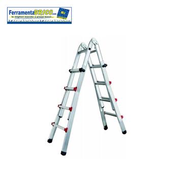 Picture of SCALA ALLUMINIO TELESCOPICA STEP UP PIUMA 4+4 GRADINI KG150