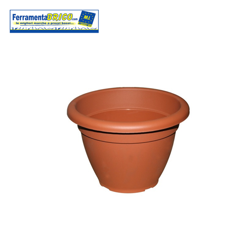 Picture of Vaso in plastica circolare per piante diametro: cm 25 colore: terracotta serie:  Tivoli