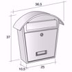 Picture of Cassetta postale formato rivista Alubox Chalet color bianco in lamiera zincata