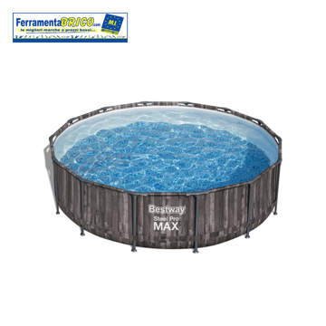 Immagine di PISCINA FUORI TERRA ROTONDA STEEL PRO MAX DA 427X107  BESTWAY 5614Z