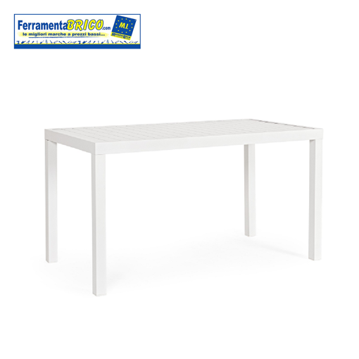 Immagine di TAVOLO ALLUMINIO BIANCO HILDE 130x68 BIZZOTTO