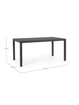 Picture of TAVOLO ALLUMINIO ANTRACITE HILDE 150x80 BIZZOTTO