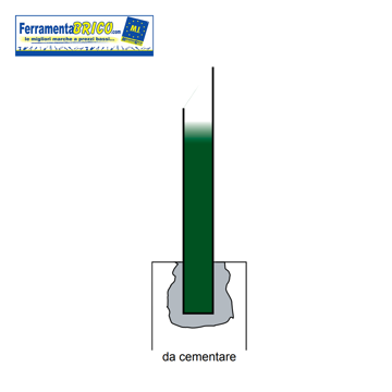 Immagine di PALO QUADRO VERDE DA CEMENTARE