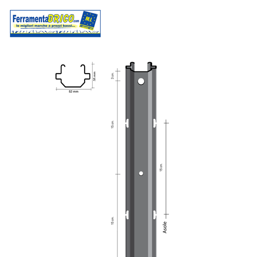 Ferramenta Brico - Paletti per Vigneto, Grottaminarda (Avellino) - Palo con  asole interne 52 x 35 mm