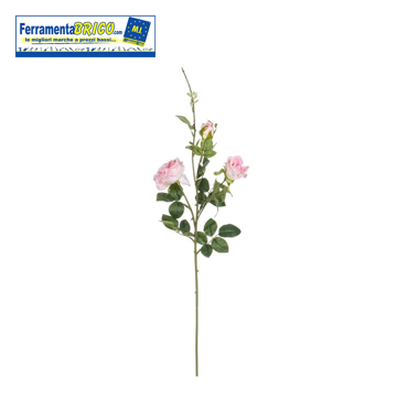 Immagine di RAMO ROSA INCANTATA 2 FIORI + 1 BOCCIOLO ROSA CHIARO