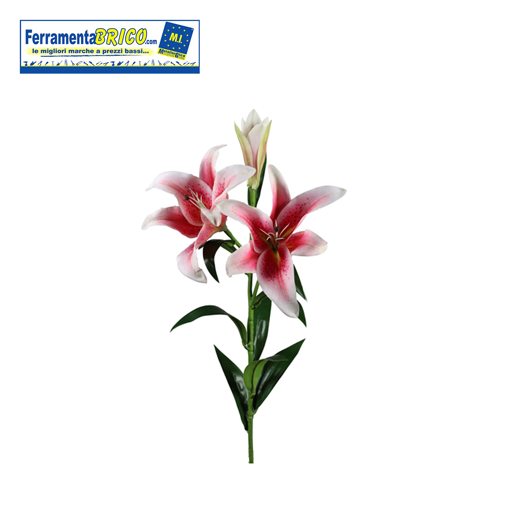 Immagine di FIORE ARTIFICIALE GIGLIO REAL TOUCH ROSA -  H 90 CM