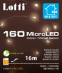 Immagine di CATENA 16M 160 MICROLED BIANCO CALDO 8G TIMER IP44 3XAA