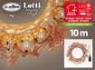 Immagine di CATENA 200 MICROLED BIANCO CALDO  RAME TRAS. 4+10M DECORAZIONE