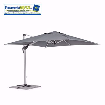 Immagine di OMBRELLONE INES BRACCIO 3X3 GRIGIO SCURO ANODIZZATO