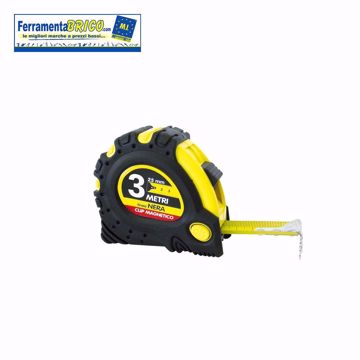 Immagine di FLESSOMETRO LINEA NERA MAGNETICO MT. 3x19 mm UTILIA