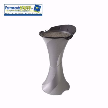 Immagine di POSACENERE DA TERRA SMOKING  ARGENTO